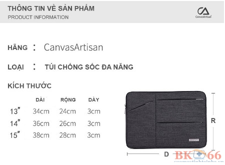 TÚI CHỐNG SỐC CHO LAPTOP, MACBOOK-4